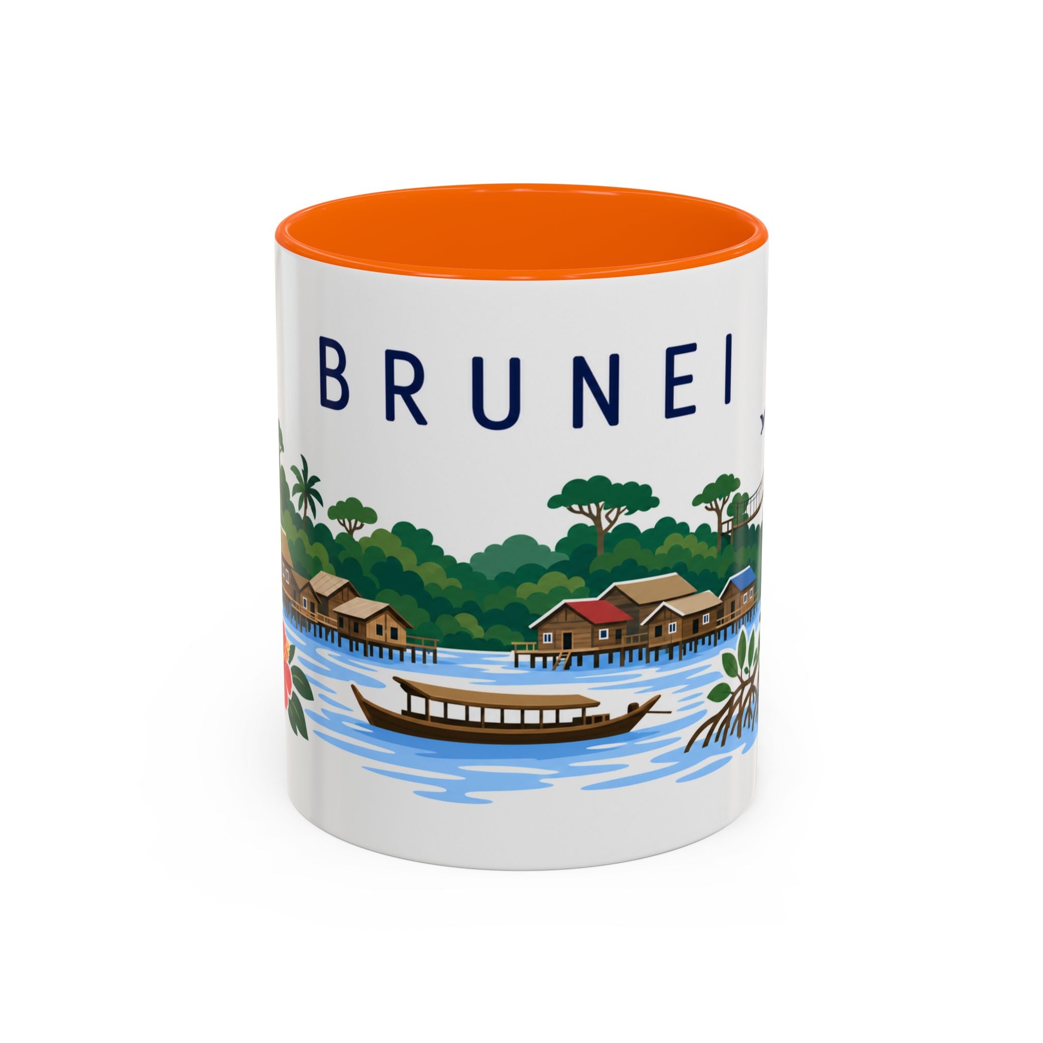 Brunei Coffee Mug | Travel Souvenir Accent Mug | Country Gift Ceramic Cup 11oz 15oz
