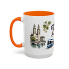 Zurich Coffee Mug | Switzerland Travel Souvenir | Vintage Illustrated City Gift | 11 oz 15 oz Accent Mug