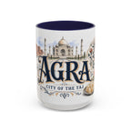 Agra Coffee Mug | India Travel Souvenir | Vintage Illustrated City Gift | 11 oz 15 oz Accent Mug