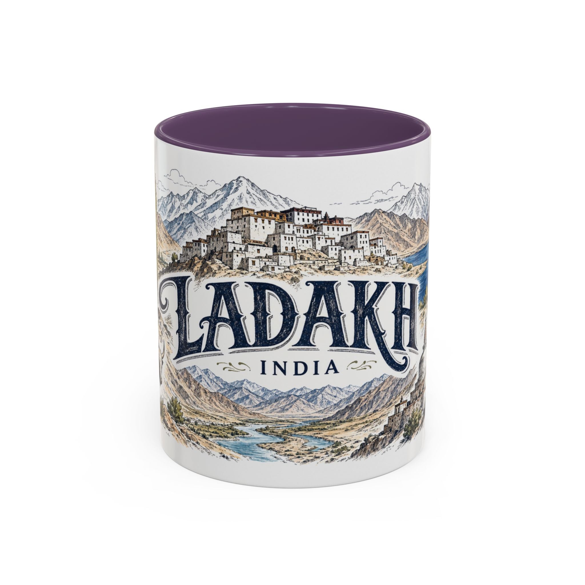 Ladakh Mug, India Travel Souvenir, Bucket List Gift, Accent Ceramic Coffee Mug 11oz 15oz