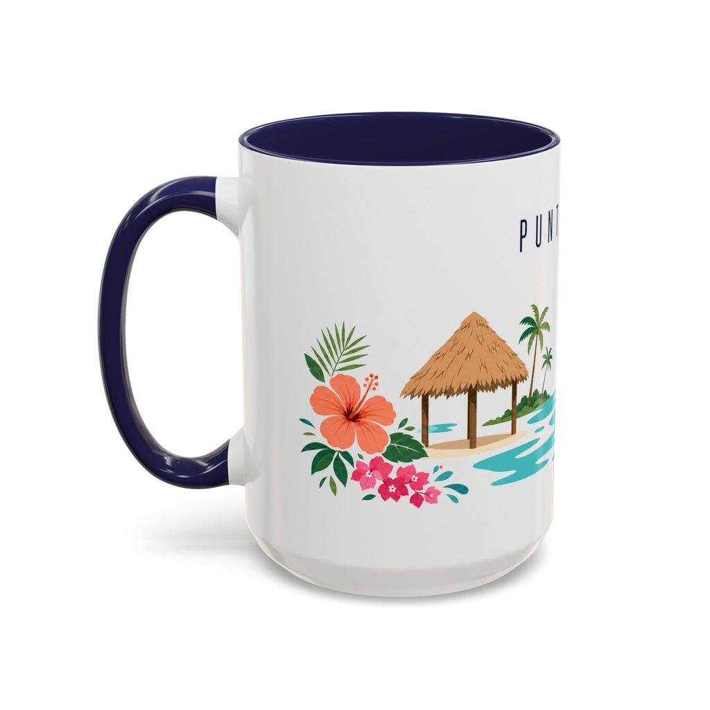 Punta Cana Coffee Mug | Dominican Republic Travel Souvenir | Porcelain Decal City Gift | 11oz 15oz Accent Mug