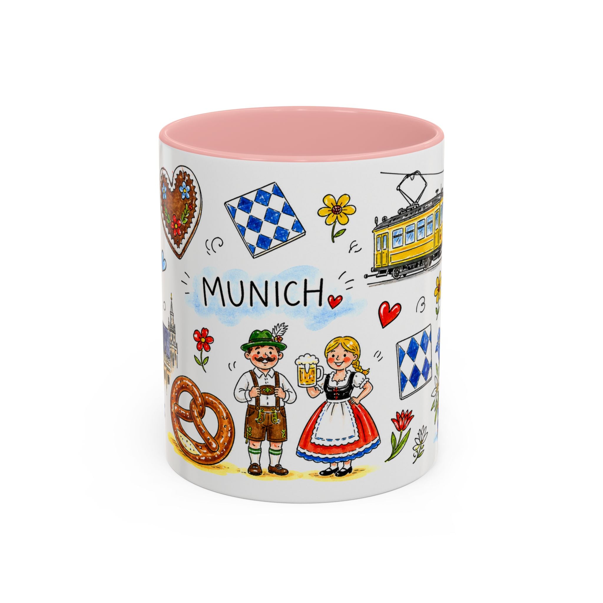 Munich Travel Mug | European City Souvenir Accent Coffee Mug | 11oz 15oz Ceramic Cup