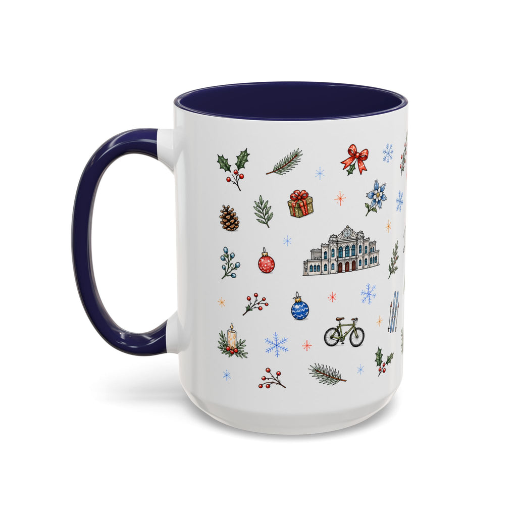 Denver Christmas Mug | Watercolor City Souvenir, Holiday Travel Gift (11oz/15oz)