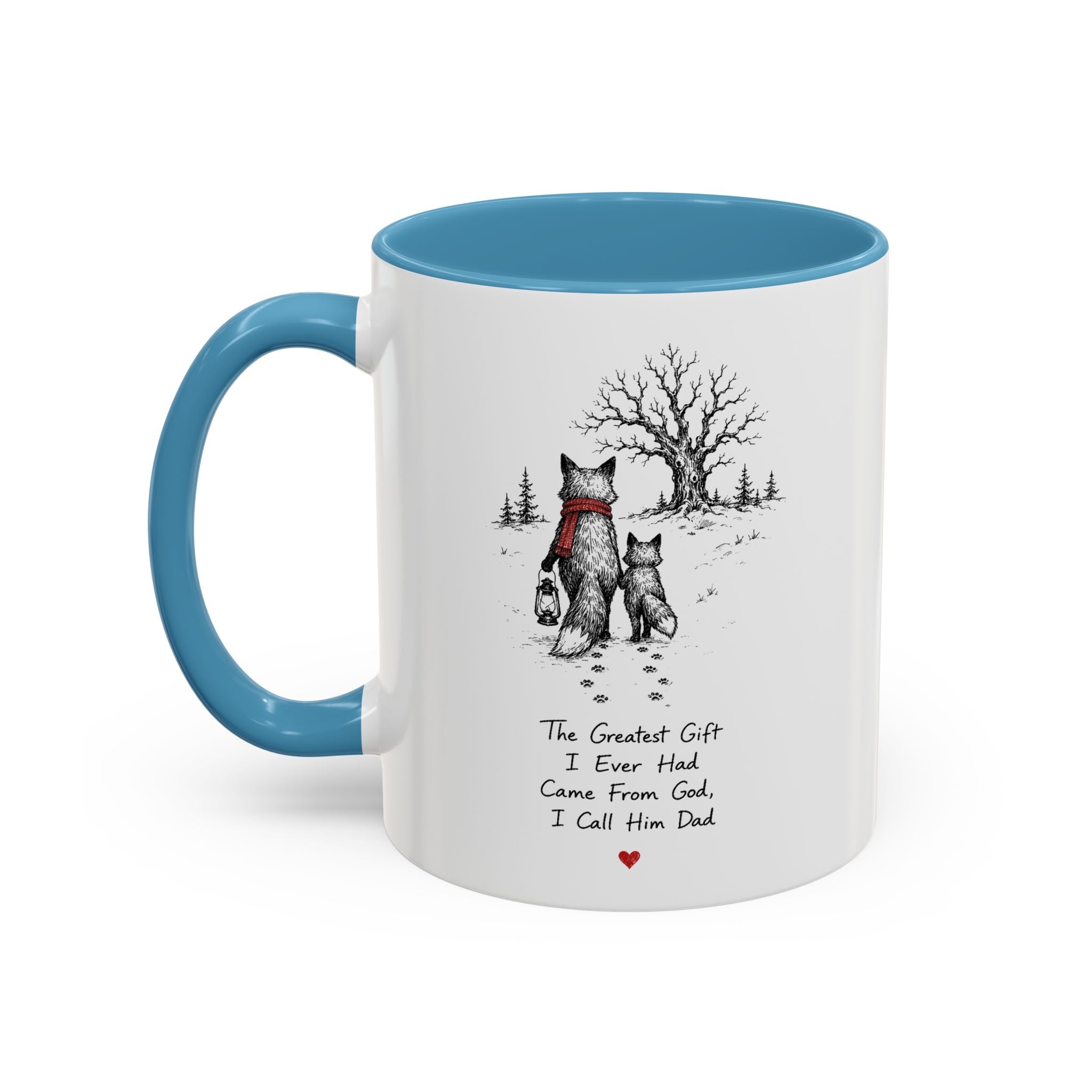 Clever Fox Dad Mug | Father's Day Gift, Accent Ceramic Coffee Cup (11oz or 15oz)