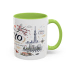 Tokyo Coffee Mug | Japan Souvenir Travel Gift | Accent Color Ceramic 11oz 15oz