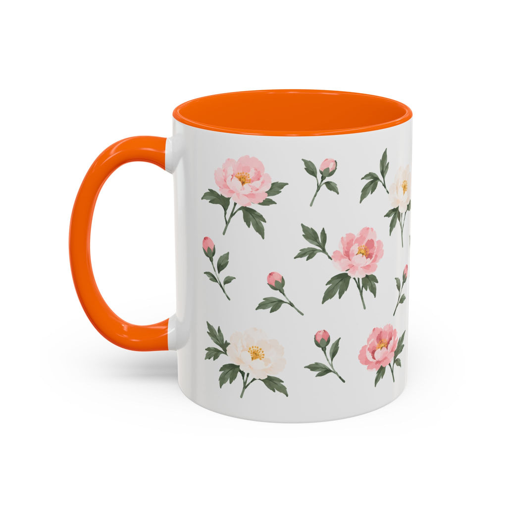 Indiana Peony Mug, State Flower Floral Coffee Cup, 11oz Botanical Gift