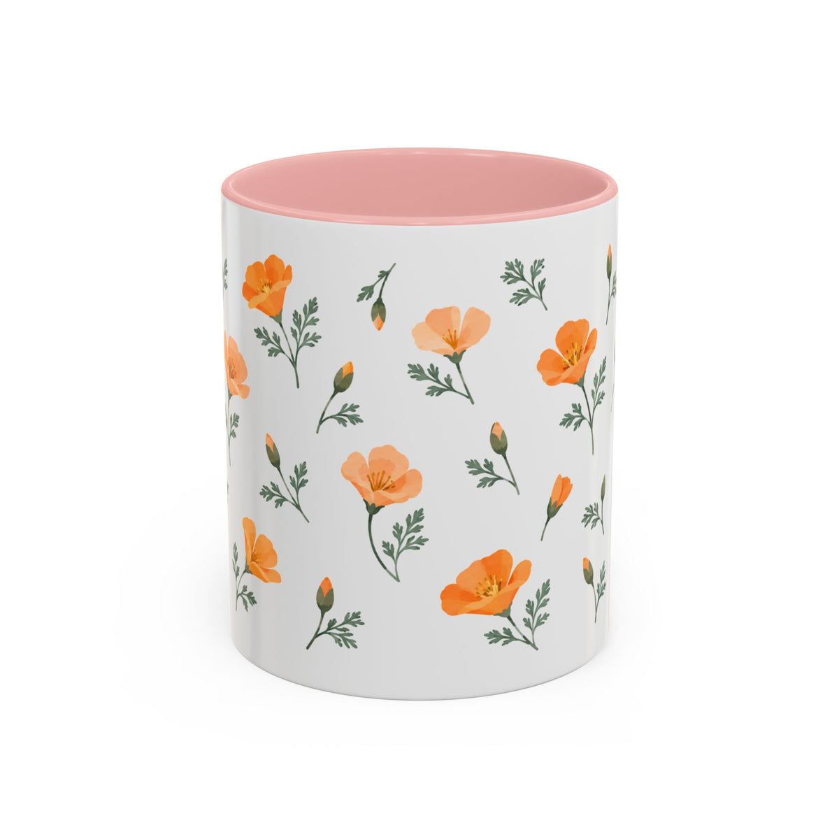 California California poppy Mug, State Flower Floral Coffee Cup, 11oz Botanical Gift