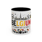 Belgium Soccer Coffee Mug | Soccer Fan Gift | Accent Color Ceramic 11oz 15oz Match Day Cup