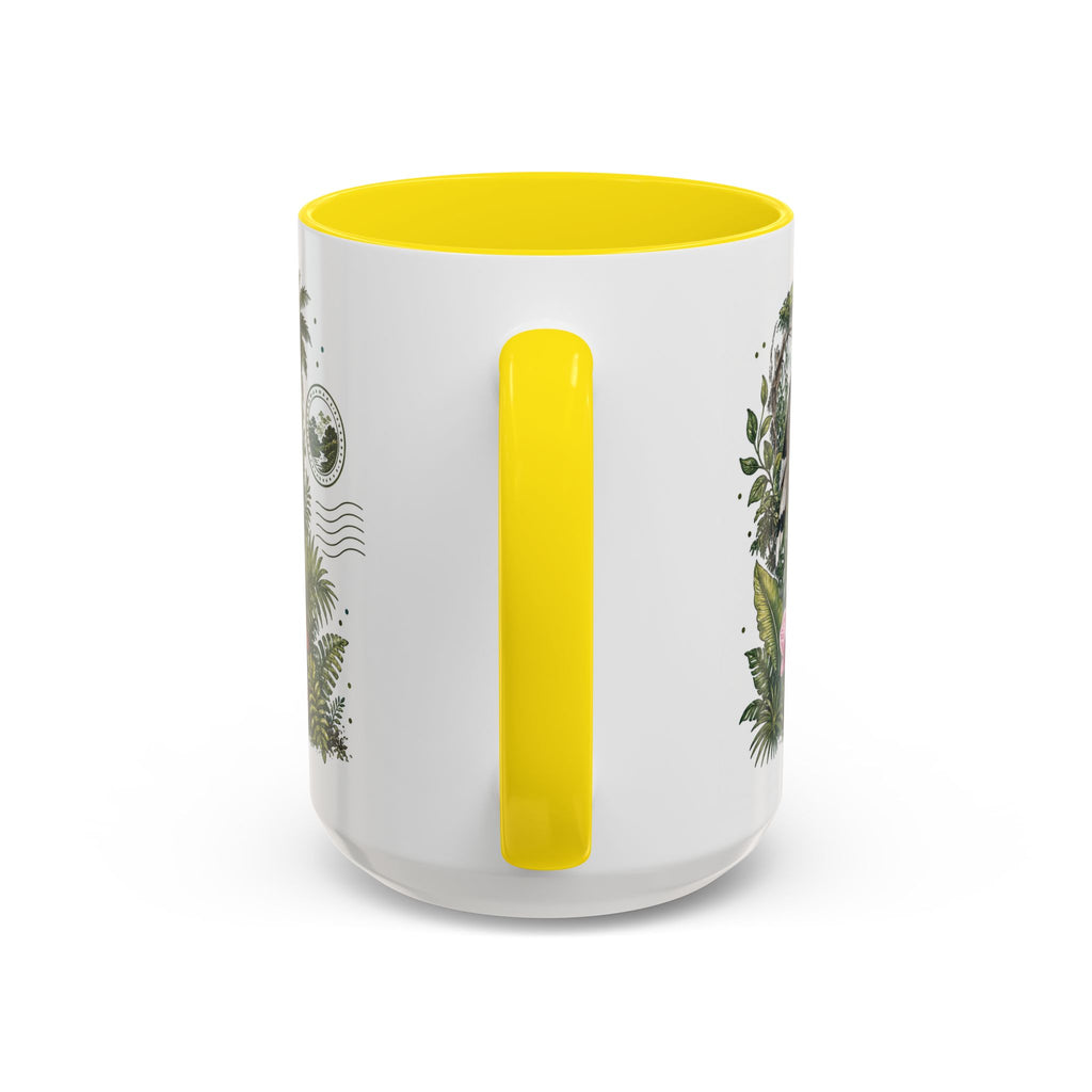 Borneo Rainforest Coffee Mug | Travel Destination Souvenir Gift | Accent Color Ceramic 11oz 15oz