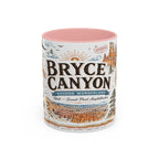 Bryce Canyon Coffee Mug | National Park Hiking Utah Gift | Accent Color Ceramic 11oz 15oz