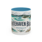 Whitehaven Beach Mug, Australia Travel Souvenir, Bucket List Gift, Accent Ceramic Coffee Mug 11oz 15oz