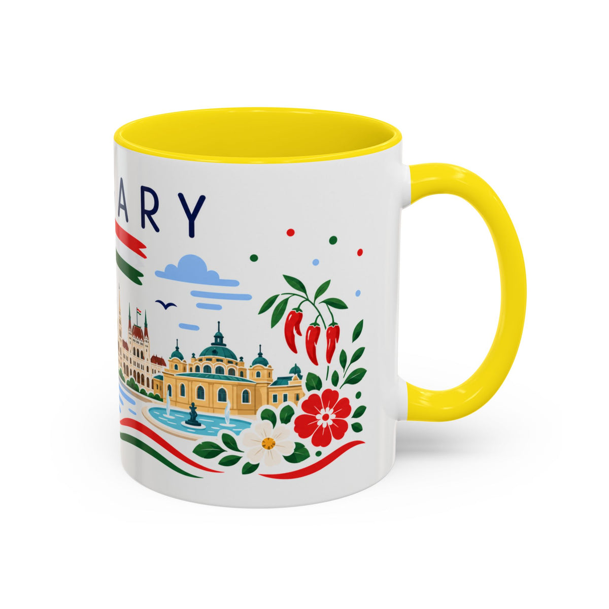 Hungary Coffee Mug | Travel Souvenir Accent Mug | Country Gift Ceramic Cup 11oz 15oz