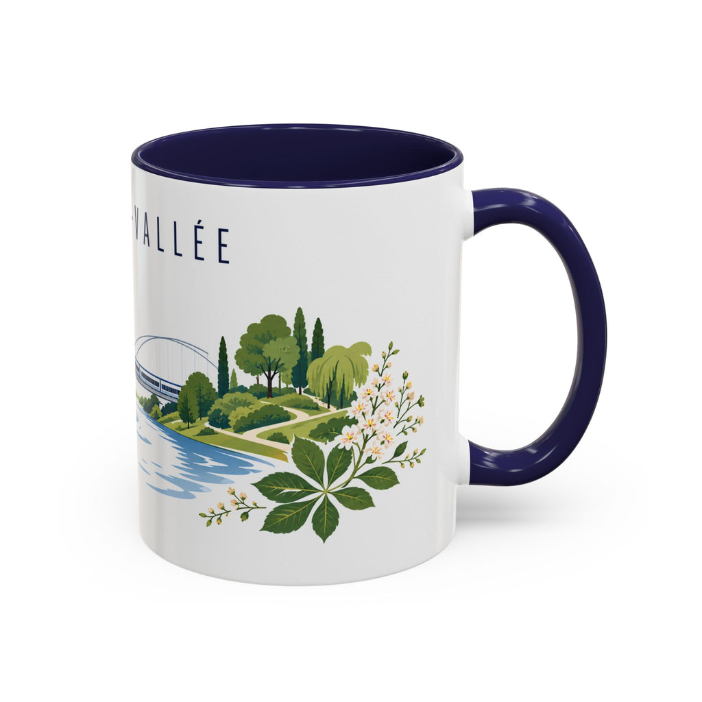 Marne-La-Vallée Coffee Mug | France Travel Souvenir | Porcelain Decal City Gift | 11oz 15oz Accent Mug