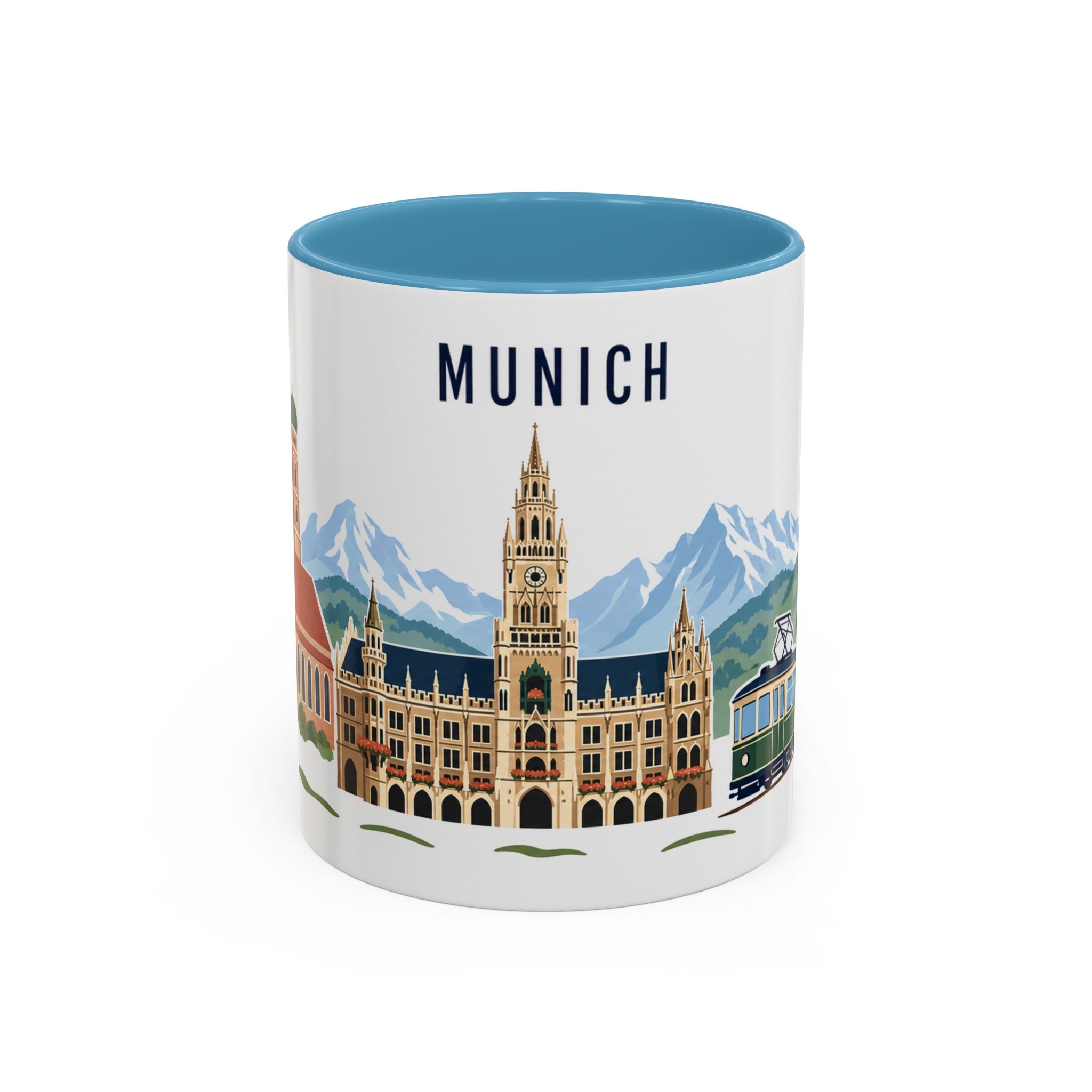 Munich Coffee Mug | Germany Travel Souvenir | Porcelain Decal City Gift | 11oz 15oz Accent Mug