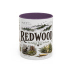 Redwood National Park Coffee Mug | California Coastal Forest Hiking Gift | Accent Color Ceramic 11oz 15oz