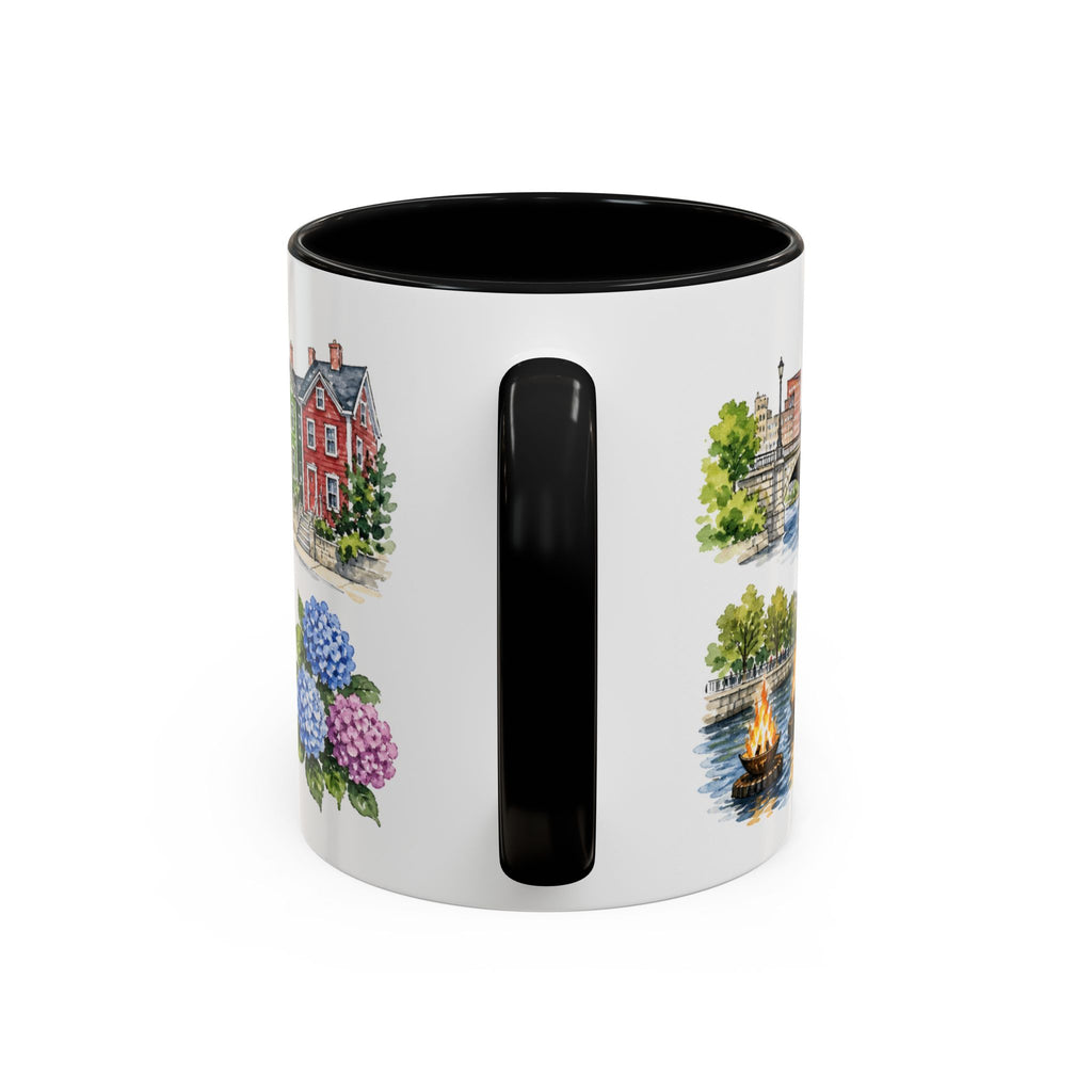 Providence Illustrated Travel Mug | City Souvenir Accent Coffee Mug | 11oz 15oz Ceramic Cup