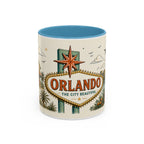 Orlando Coffee Mug | United States Travel Souvenir | Vintage Illustrated City Gift | 11 oz 15 oz Accent Mug