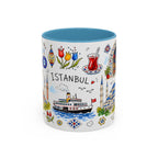 Istanbul Travel Mug | European City Souvenir Accent Coffee Mug | 11oz 15oz Ceramic Cup