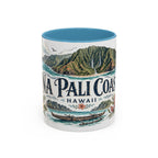 Na Pali Coast Mug, Hawaii Travel Souvenir, Bucket List Gift, Accent Ceramic Coffee Mug 11oz 15oz