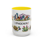 Phoenix Illustrated Travel Mug | City Souvenir Accent Coffee Mug | 11oz 15oz Ceramic Cup