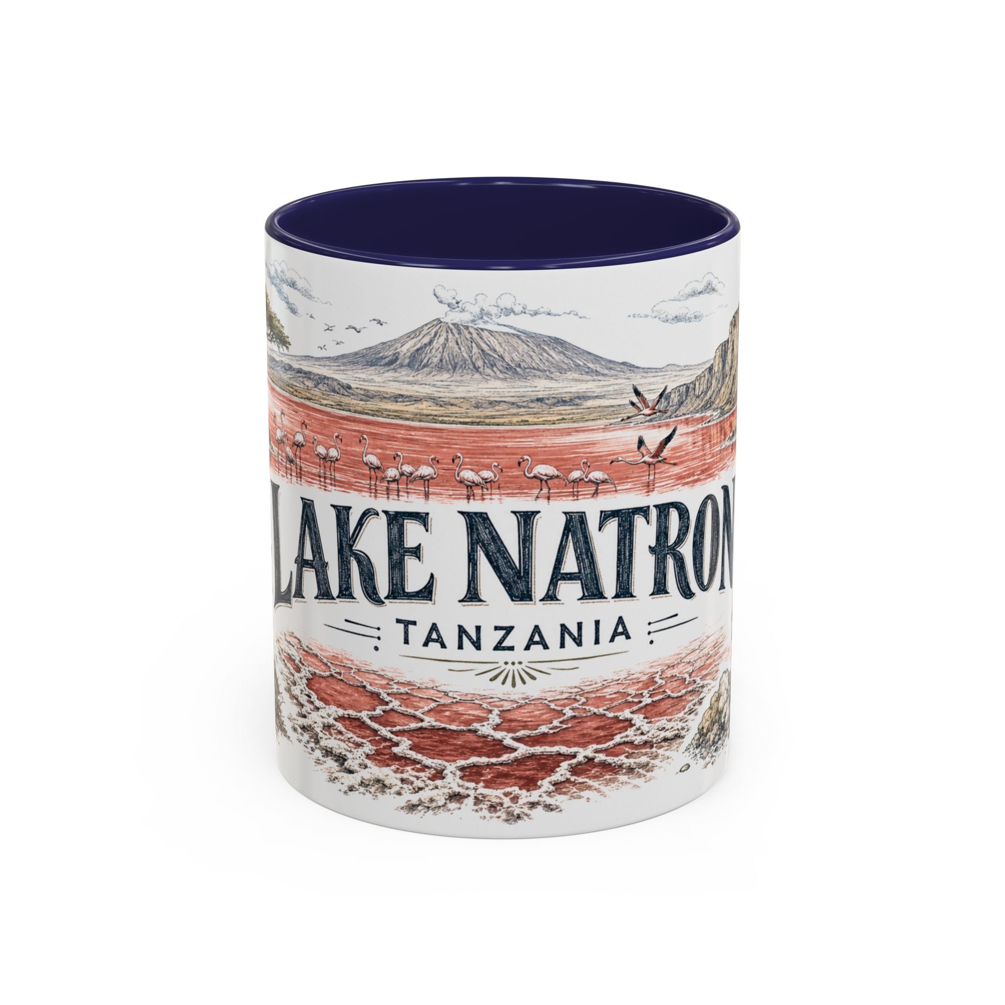 Lake Natron Mug, Tanzania Travel Souvenir, Bucket List Gift, Accent Ceramic Coffee Mug 11oz 15oz