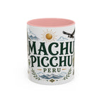 Machu Picchu Coffee Mug | Travel Destination Souvenir Gift | Accent Color Ceramic 11oz 15oz