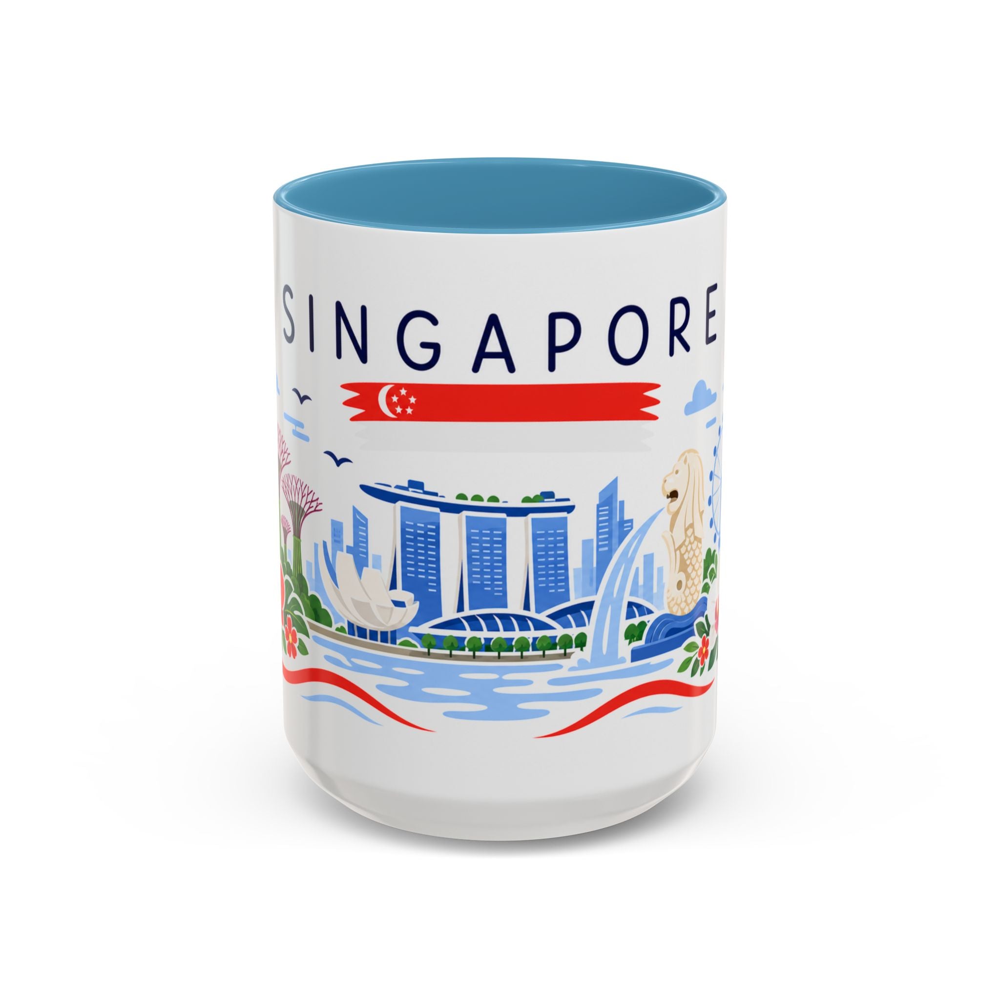 Singapore Coffee Mug | Travel Souvenir Accent Mug | Country Gift Ceramic Cup 11oz 15oz