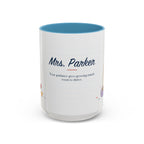 Personalized Teacher Mug | Custom Name Notebook Coffee Cup | Back to School Gift 11oz 15oz