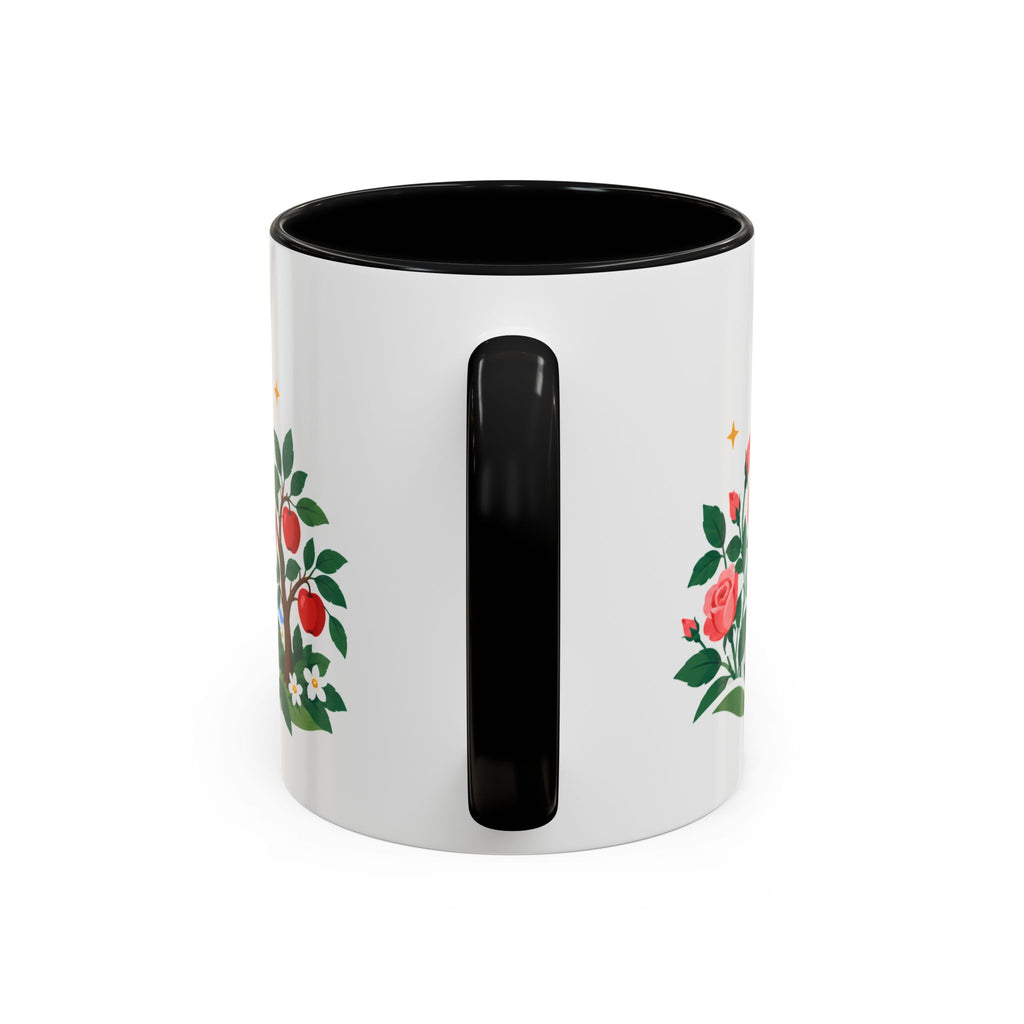 Taurus Zodiac Coffee Mug | Bull and Rose Design | Astrology Birthday Gift | 11 oz 15 oz Ceramic Accent Mug