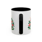 Taurus Zodiac Coffee Mug | Bull and Rose Design | Astrology Birthday Gift | 11 oz 15 oz Ceramic Accent Mug