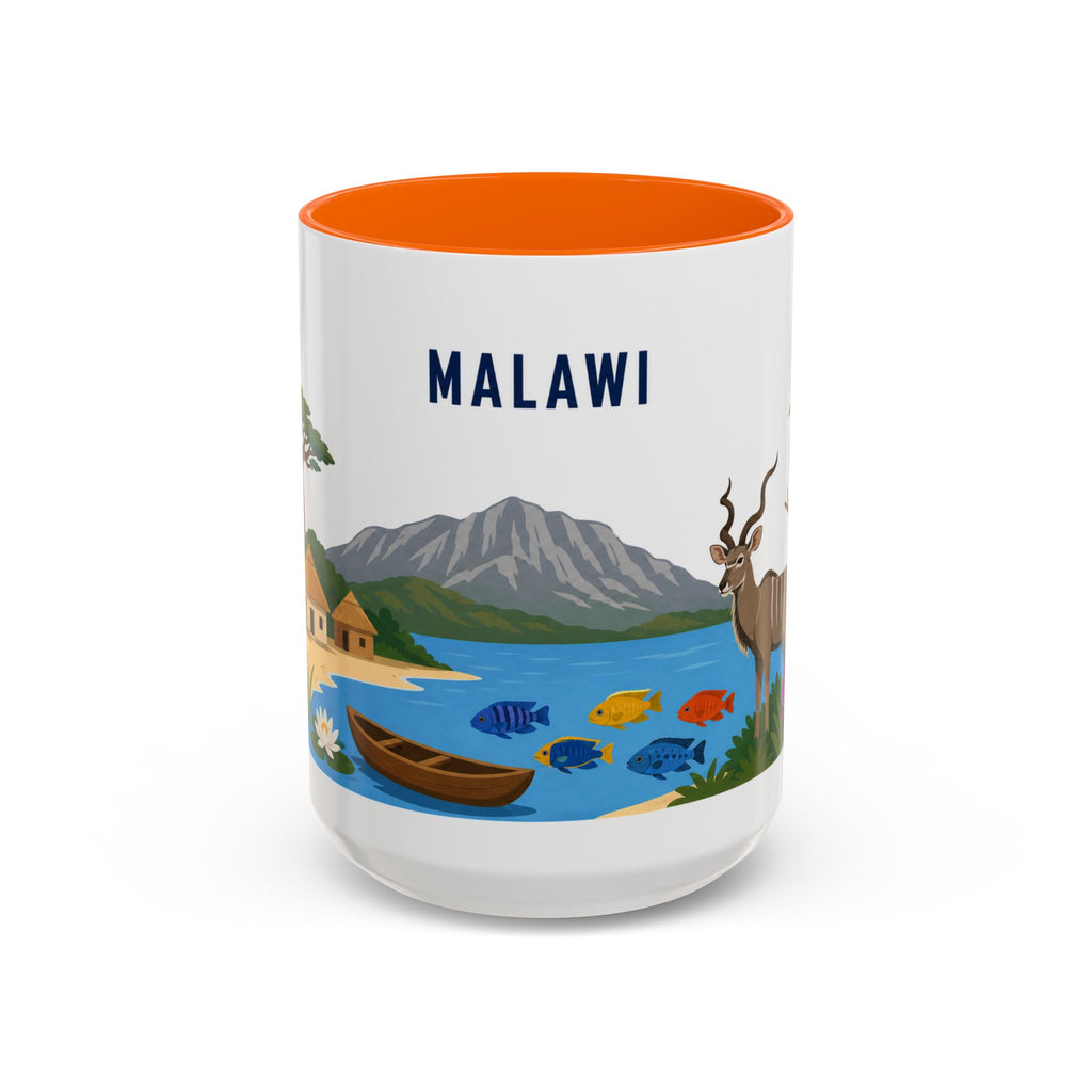 Malawi Coffee Mug | Travel Souvenir Accent Mug | Country Gift Ceramic Cup 11oz 15oz