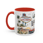 Las Vegas Coffee Mug | United States Travel Souvenir | Vintage Illustrated City Gift | 11 oz 15 oz Accent Mug