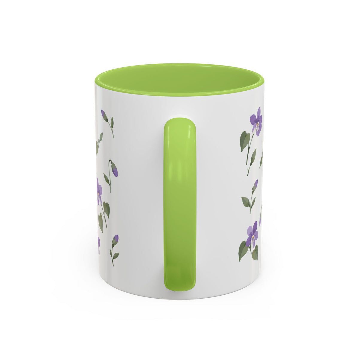 Rhode Island Violet Mug, State Flower Floral Coffee Cup, 11oz Botanical Gift