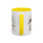 Badlands National Park Coffee Mug | South Dakota Prairie Fossil Hiking Gift | Accent Color Ceramic 11oz 15oz