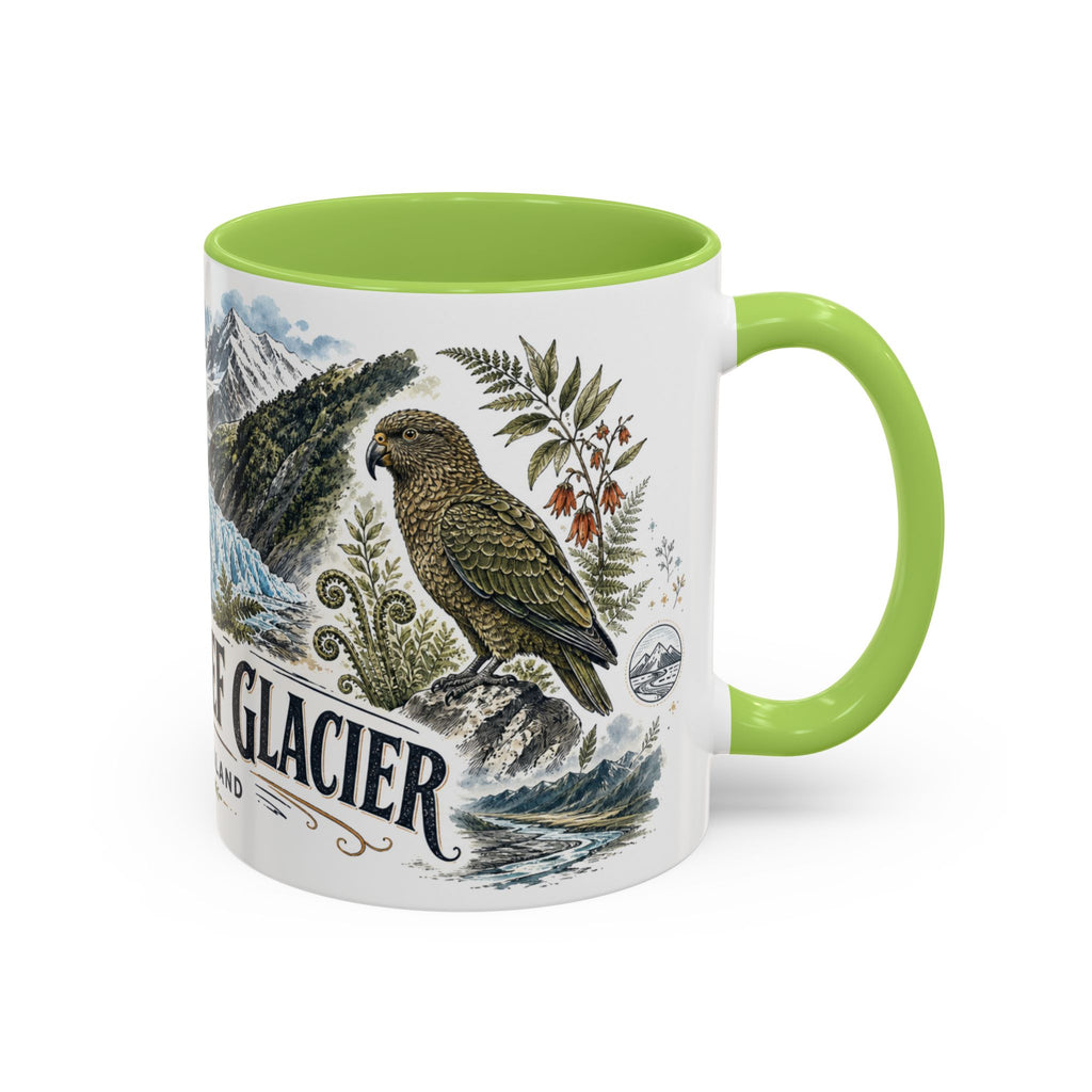Franz Josef Glacier Mug, New Zealand Travel Souvenir, Bucket List Gift, Accent Ceramic Coffee Mug 11oz 15oz