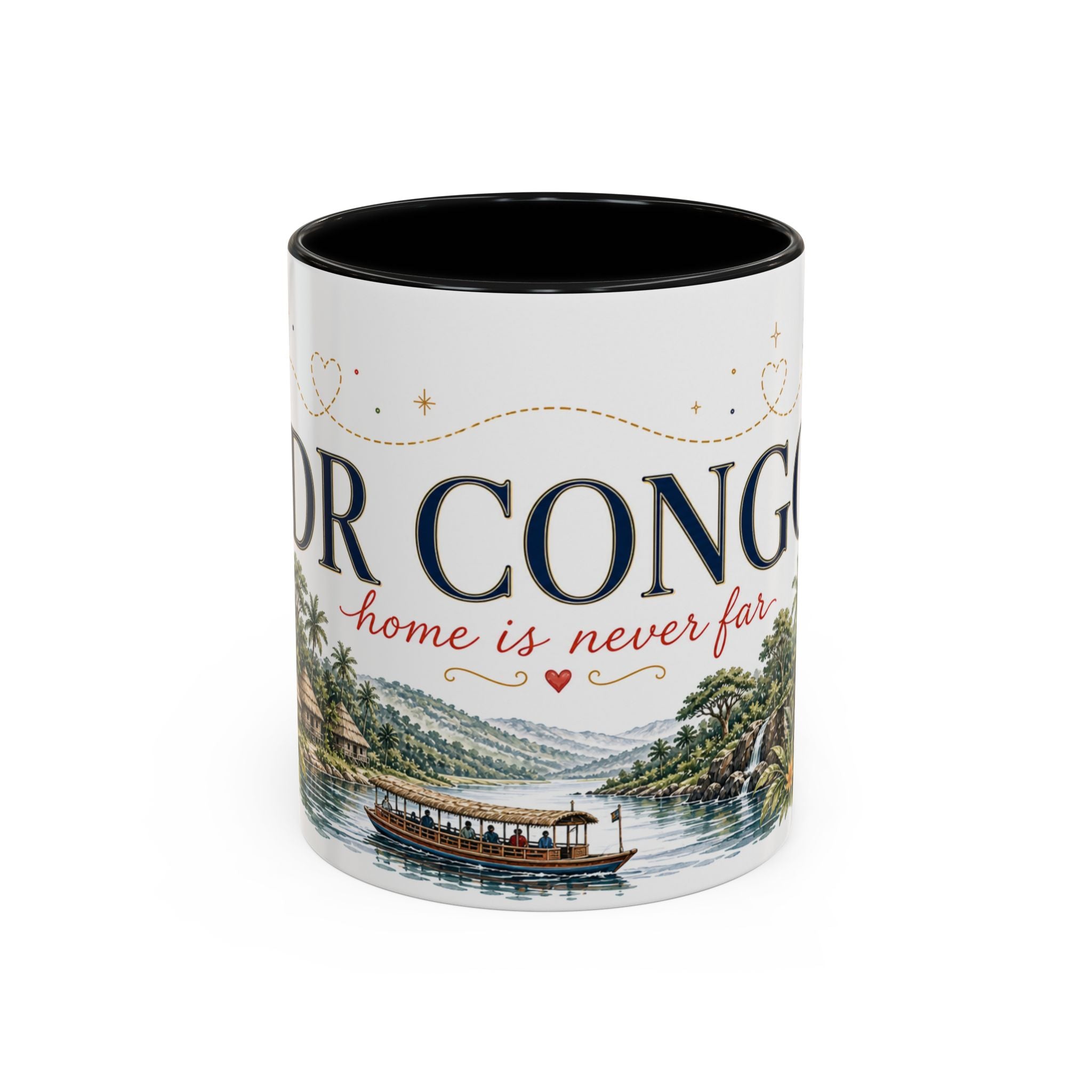 DR Congo Home Country Mug | Moving Away Gift | Long Distance Friendship | 11 oz 15 oz Accent Mug