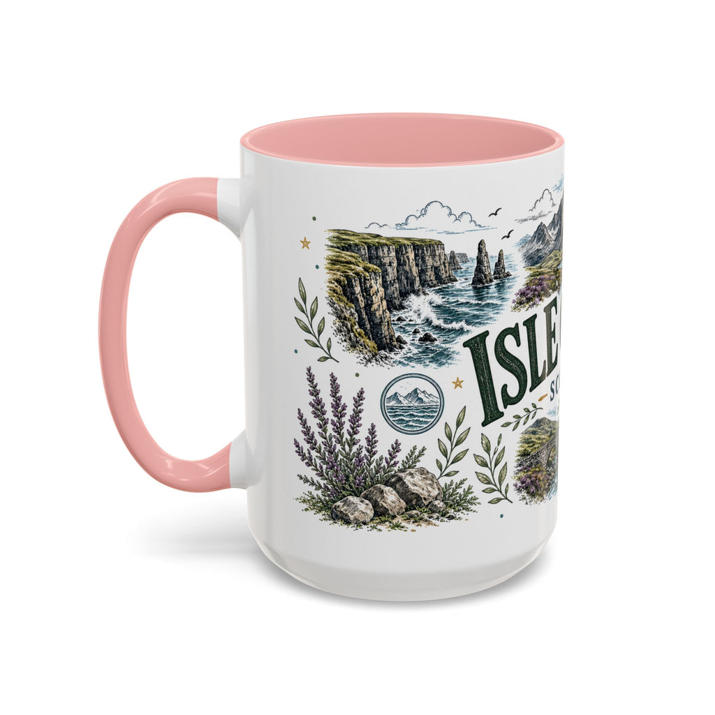 Isle of Skye Mug, Scotland Travel Souvenir, Bucket List Gift, Accent Ceramic Coffee Mug 11oz 15oz
