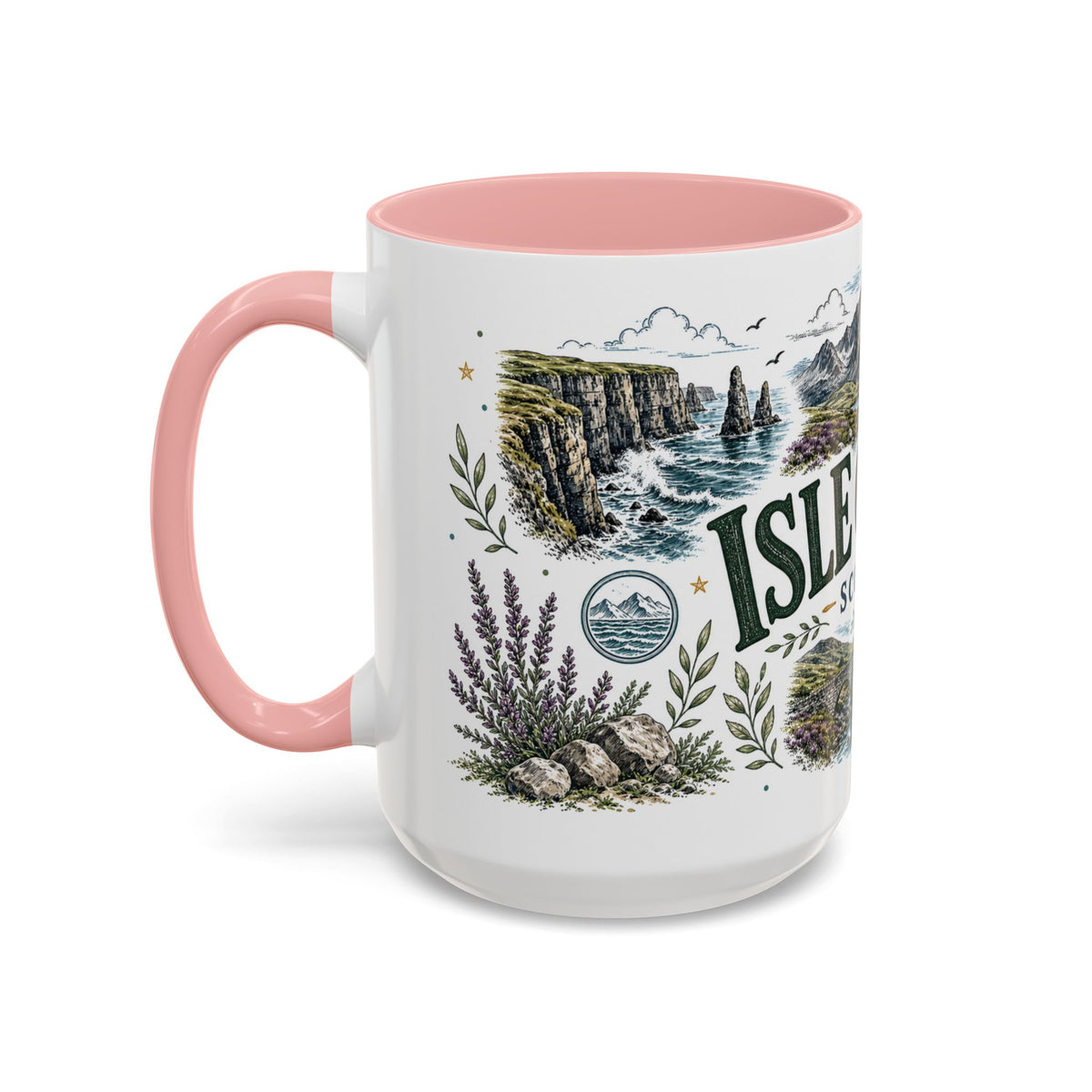 Isle of Skye Mug, Scotland Travel Souvenir, Bucket List Gift, Accent Ceramic Coffee Mug 11oz 15oz