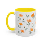 California California poppy Mug, State Flower Floral Coffee Cup, 11oz Botanical Gift