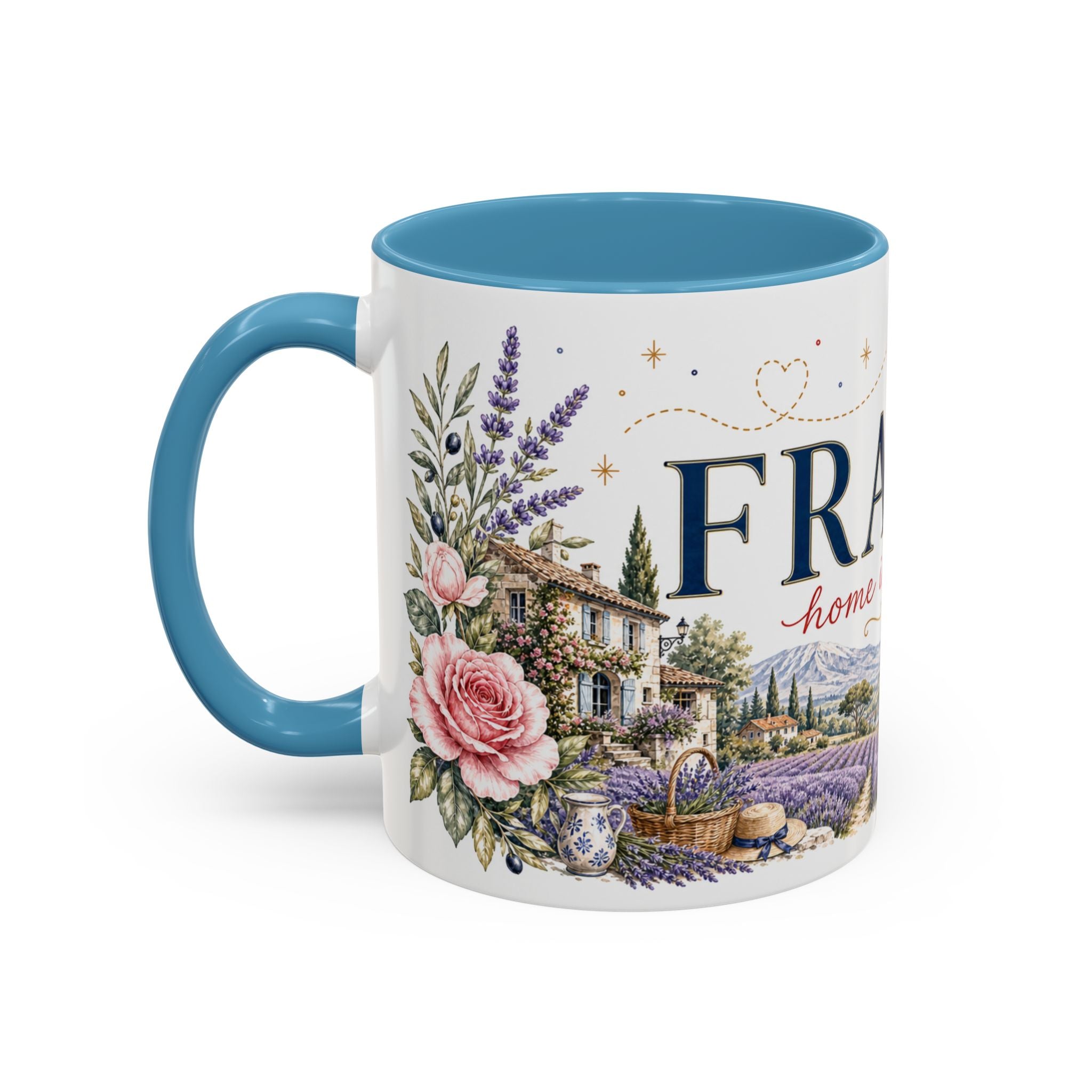 France Home Country Mug | Moving Away Gift | Long Distance Friendship | 11 oz 15 oz Accent Mug