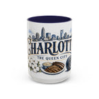 Charlotte Coffee Mug | United States Travel Souvenir | Vintage Illustrated City Gift | 11 oz 15 oz Accent Mug