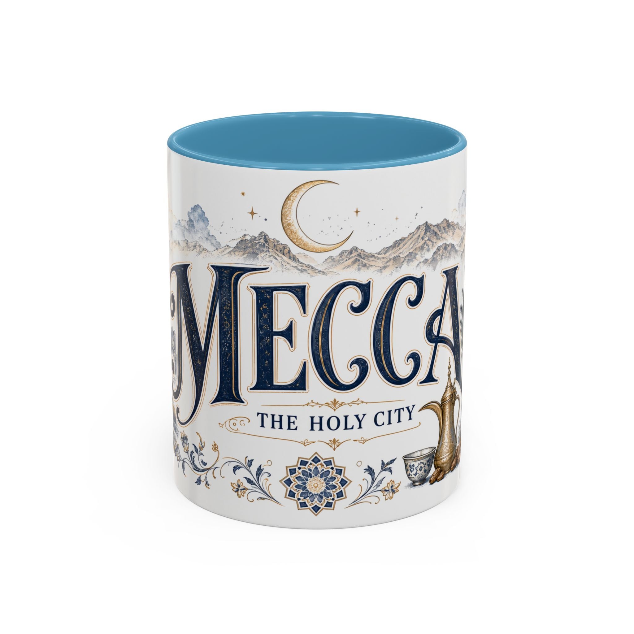 Mecca Coffee Mug | Saudi Arabia Travel Souvenir | Vintage Illustrated City Gift | 11 oz 15 oz Accent Mug