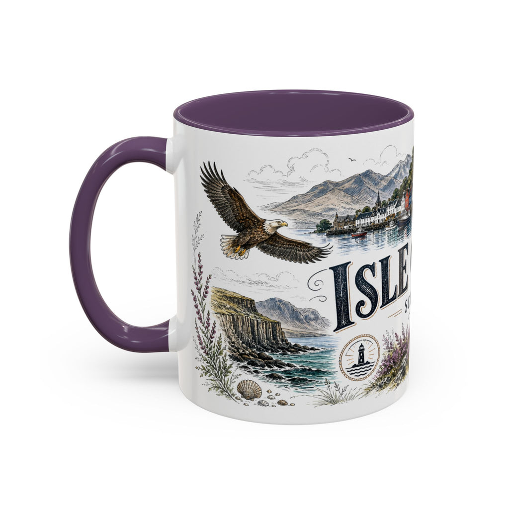 Isle of Mull Mug, Scotland Travel Souvenir, Bucket List Gift, Accent Ceramic Coffee Mug 11oz 15oz