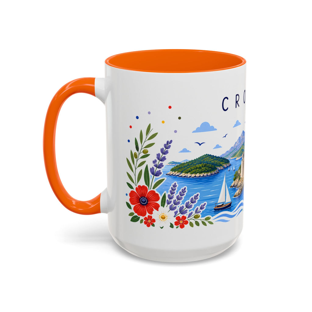 Croatia Coffee Mug | Travel Souvenir Accent Mug | Place Gift Ceramic Cup 11oz 15oz