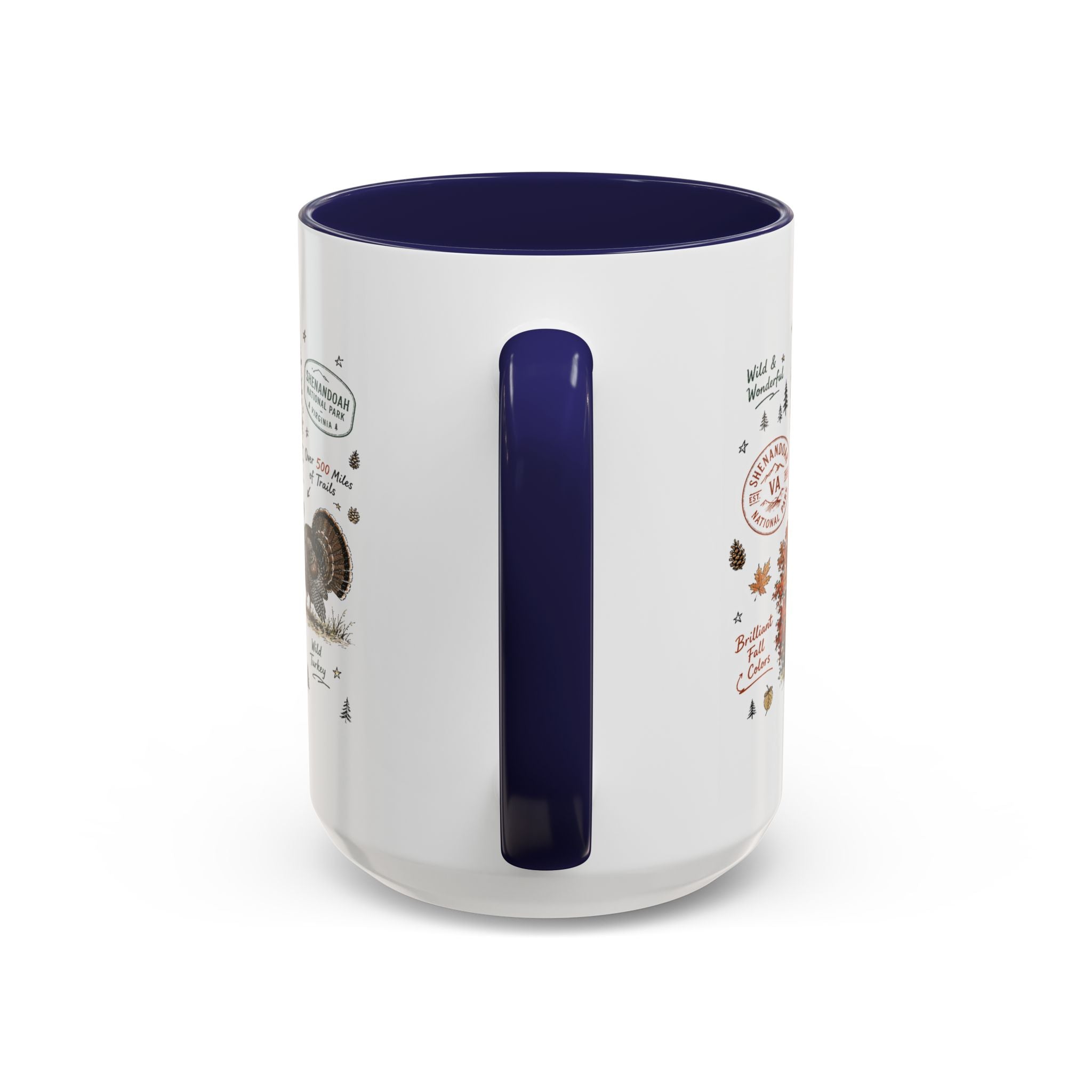 Shenandoah National Park Coffee Mug | Virginia Blue Ridge Hiking Autumn Gift | Accent Color Ceramic 11oz 15oz