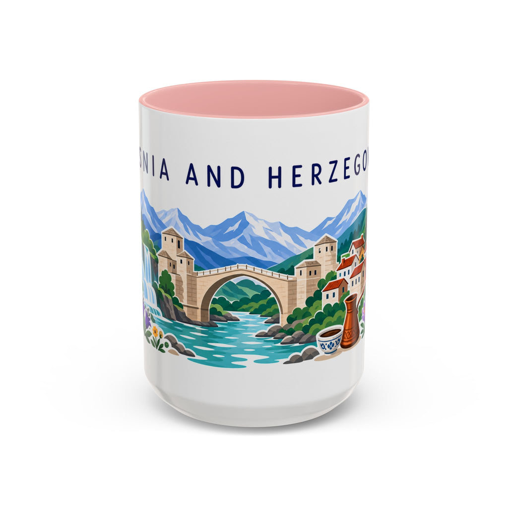 Bosnia and Herzegovina Coffee Mug | Travel Souvenir Accent Mug | Country Gift Ceramic Cup 11oz 15oz
