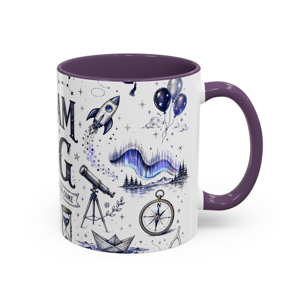Dream Big Coffee Mug | Class of 2026 Graduation Gift | Accent Color Ceramic 11oz 15oz