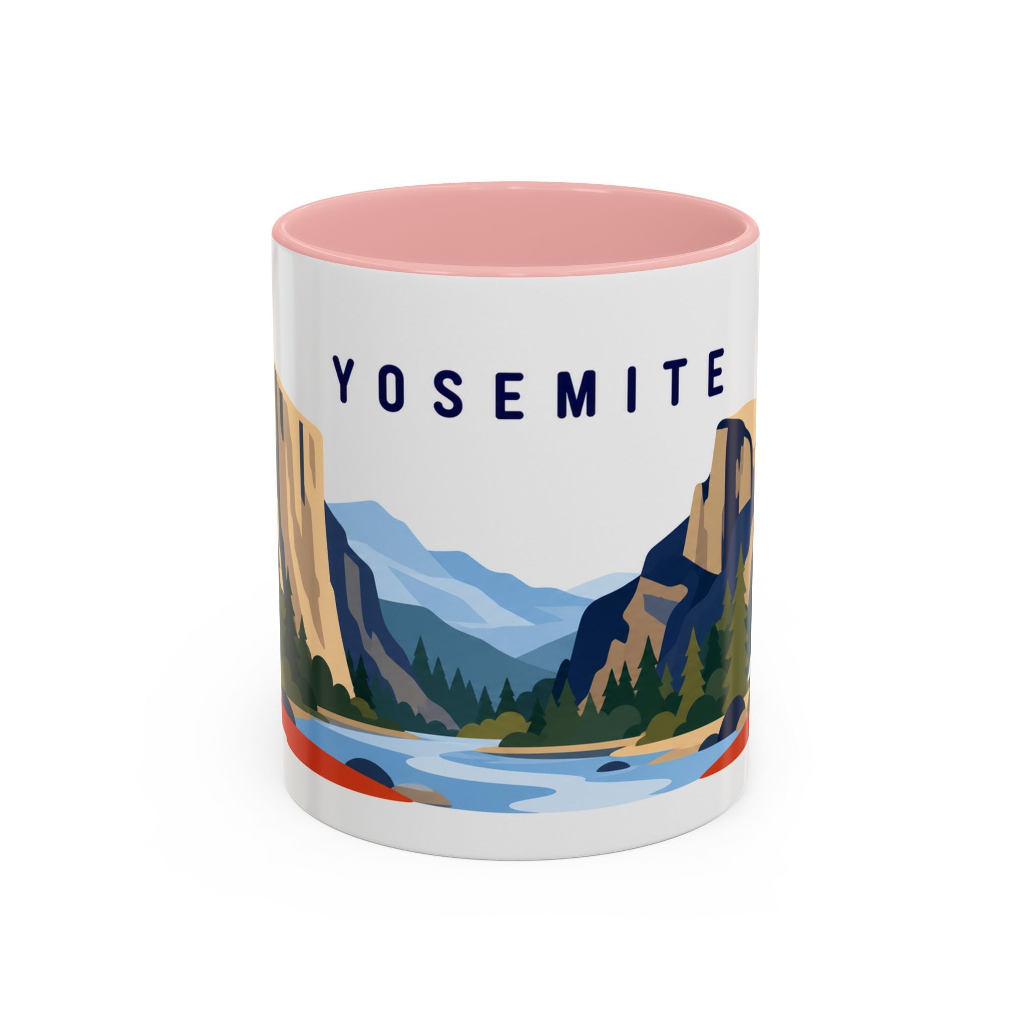Yosemite Coffee Mug | Travel Destination Souvenir Gift | Accent Color Ceramic 11oz 15oz
