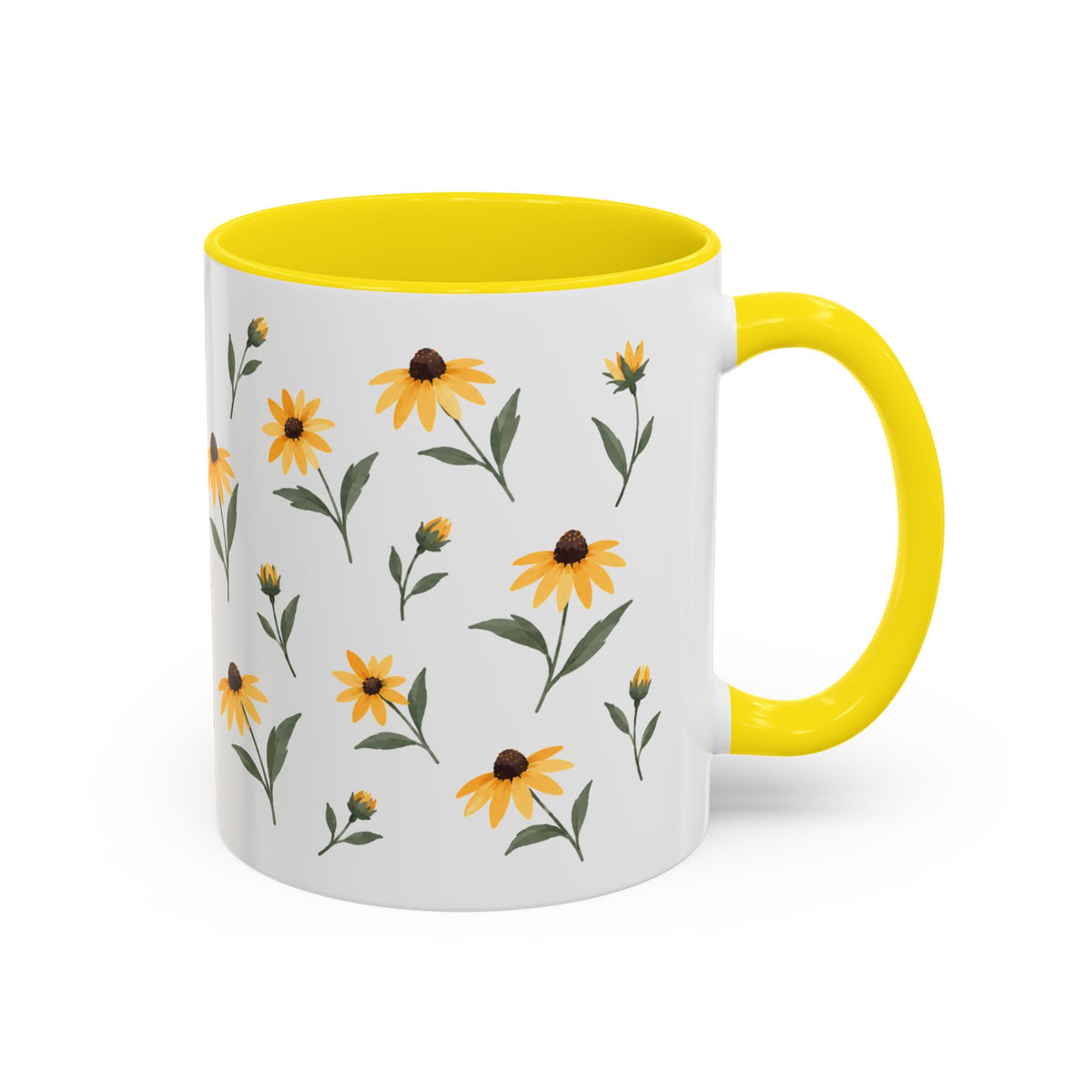 Maryland Black-eyed Susan Mug, State Flower Floral Coffee Cup, 11oz Botanical Gift
