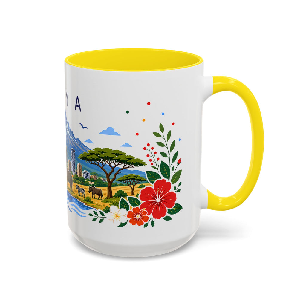 Kenya Coffee Mug | Travel Souvenir Accent Mug | Place Gift Ceramic Cup 11oz 15oz